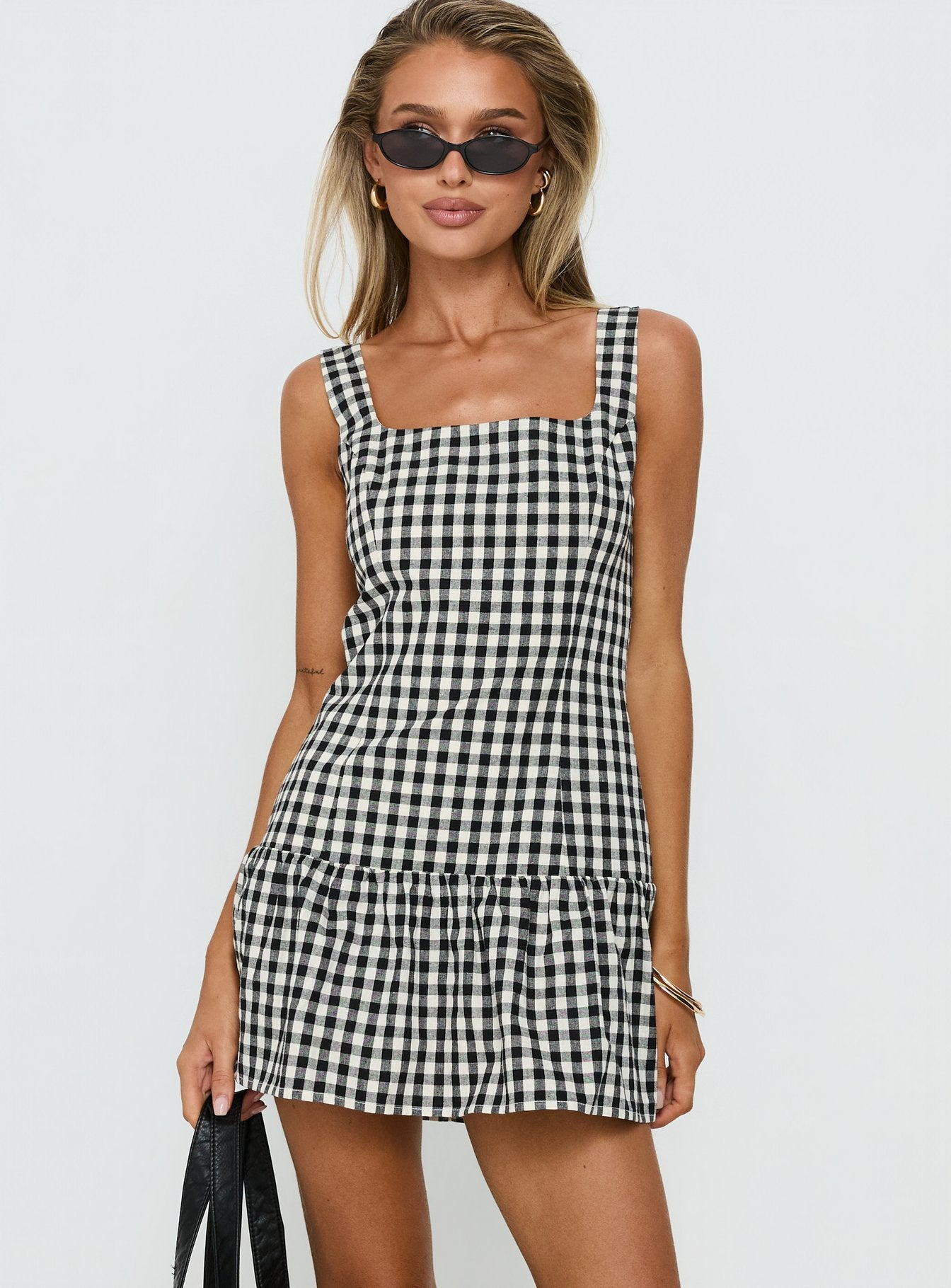 Orivelle Tie Back Playsuit Black / White | Princess Polly