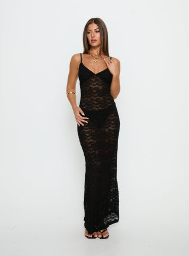 Black Lace Maxi Dresses