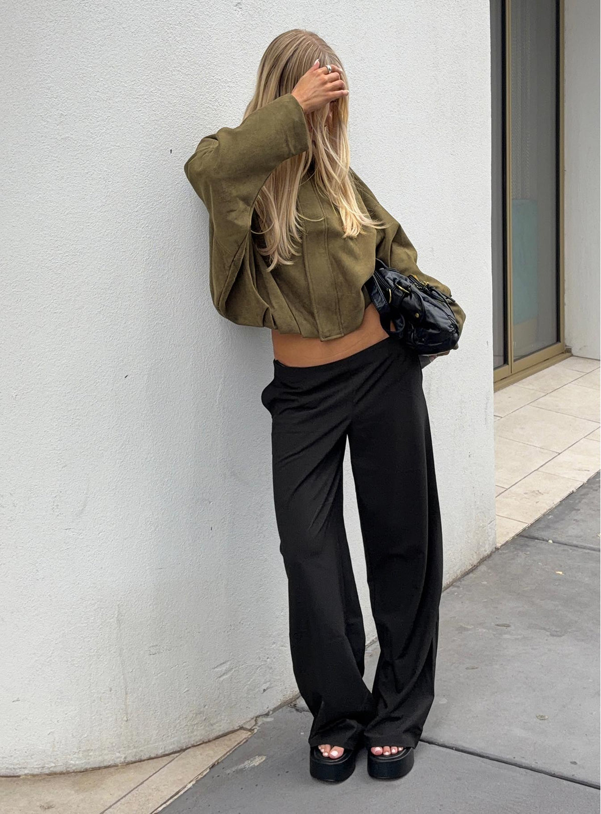 Khane Low Rise Wide Leg Pant Black Petite