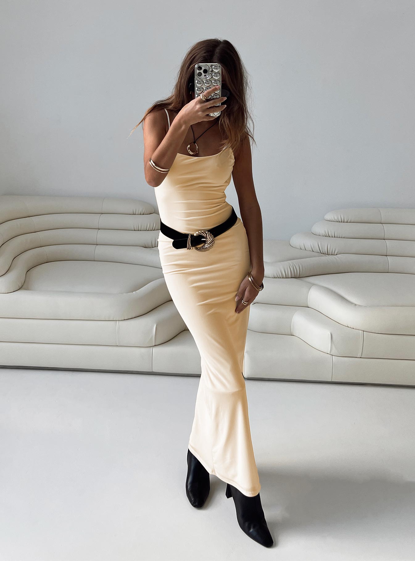 Knox Maxi Dress Peach | Princess Polly Knox Maxi Dress Peach | Princess Polly