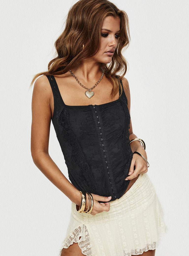 Manski Lace Top Black