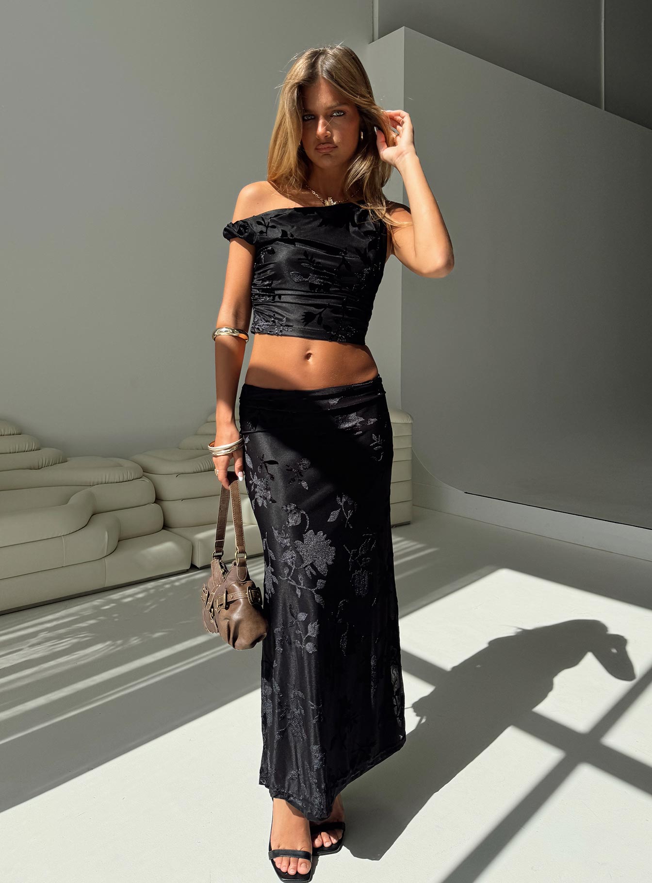 Look At You Go Asymmetrical Set Black