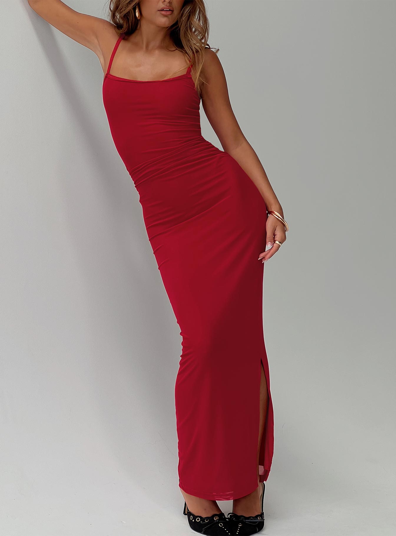 Apolline maxi dress red