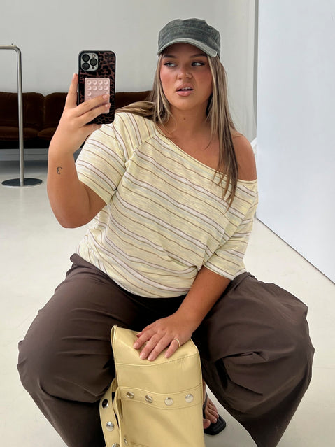 Icon Baby Off Shoulder Top Stripe Curve