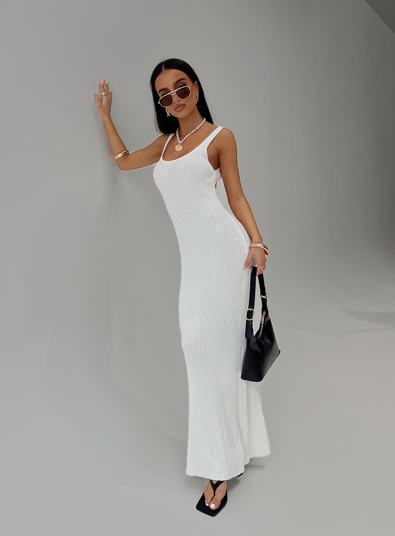 Spirited maxi dress white