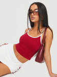 Tex Top Red / White