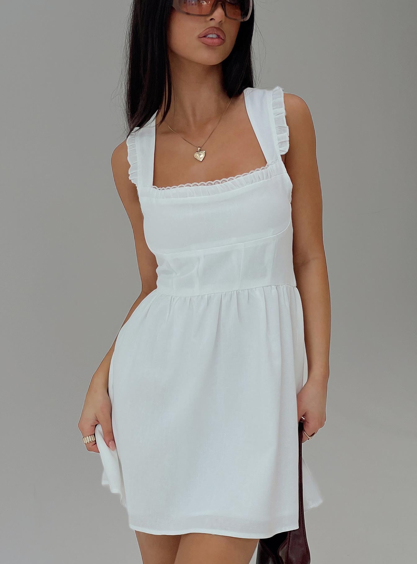 Mochi mini dress white