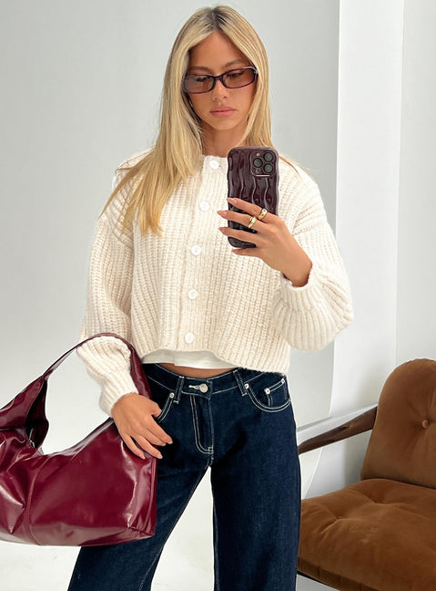 Hadly Knit Cardigan Cream