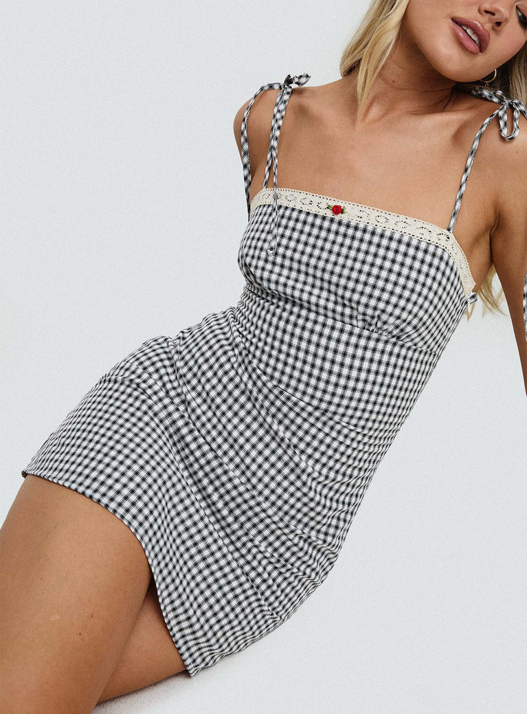 Burkes Mini Dress Black Check