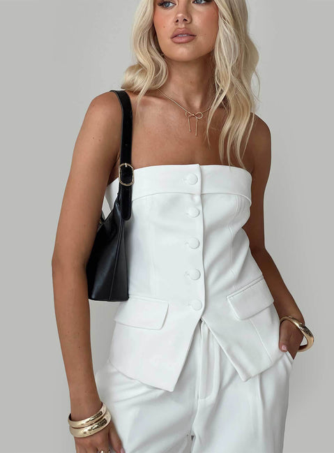 Change It Up Strapless Top | White | Womens Change It Up Strapless Top | White | Womens