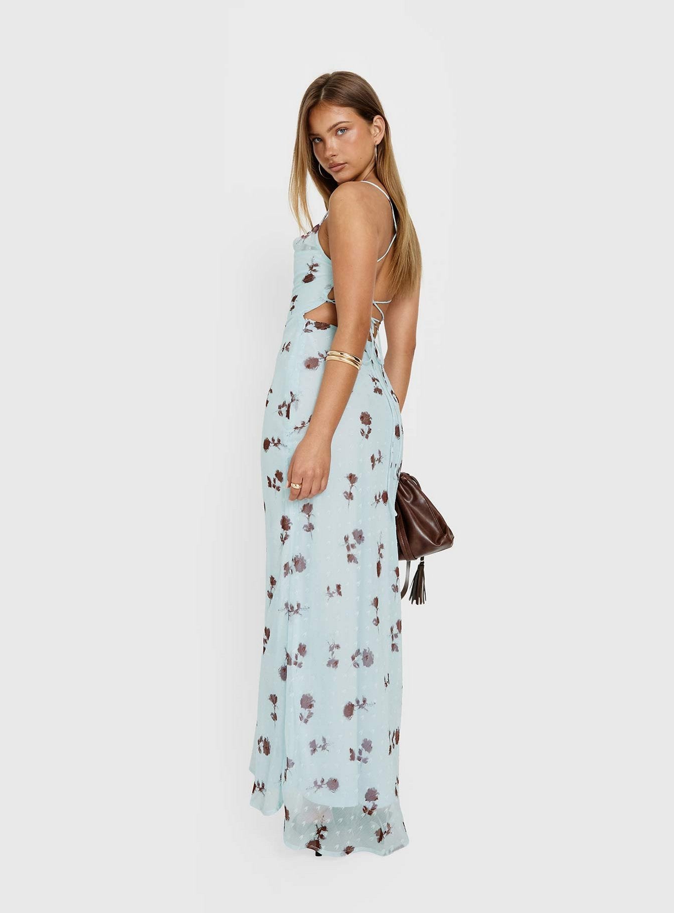 blue flower dress princess polly Floral Maxi Dresses US Size:US 16W Cider Women's Mesh Cowl out minidress flaunting a CHIFFON/SILK/ORGANZA