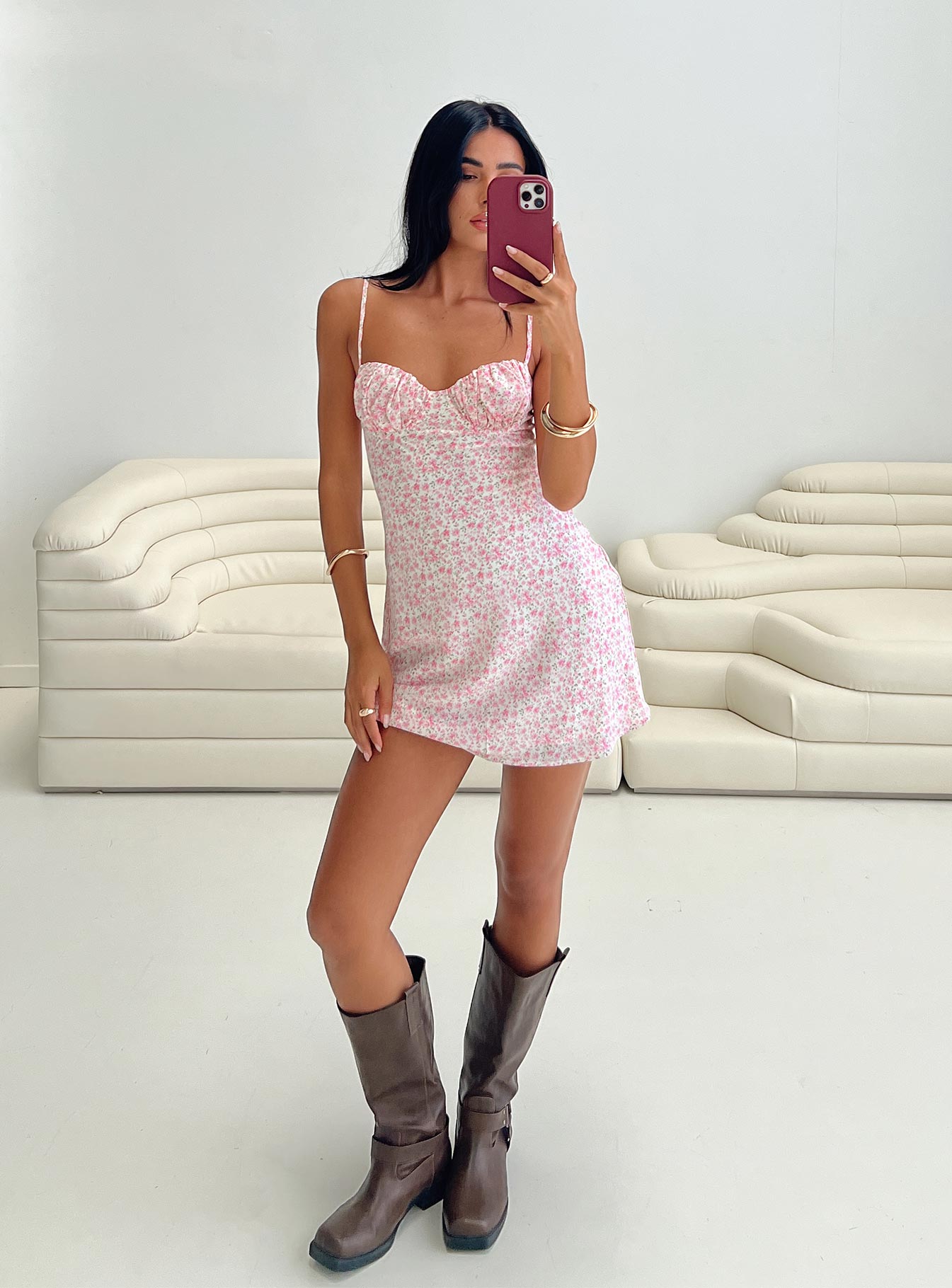 Draven Mini Dress Pink | Princess Polly