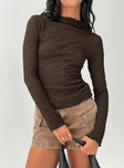 Danvers Long Sleeve Top Brown