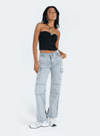 product Princess Polly High Waisted  Katey Jeans Light Wash Denim