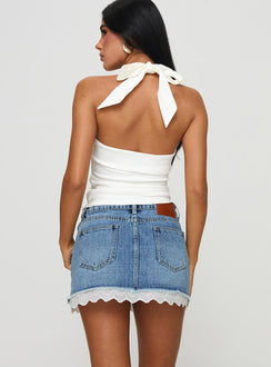 Miyuki Denim Mini Skirt Mid Wash