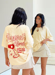 Sunset Spirit Oversized Tee Cream