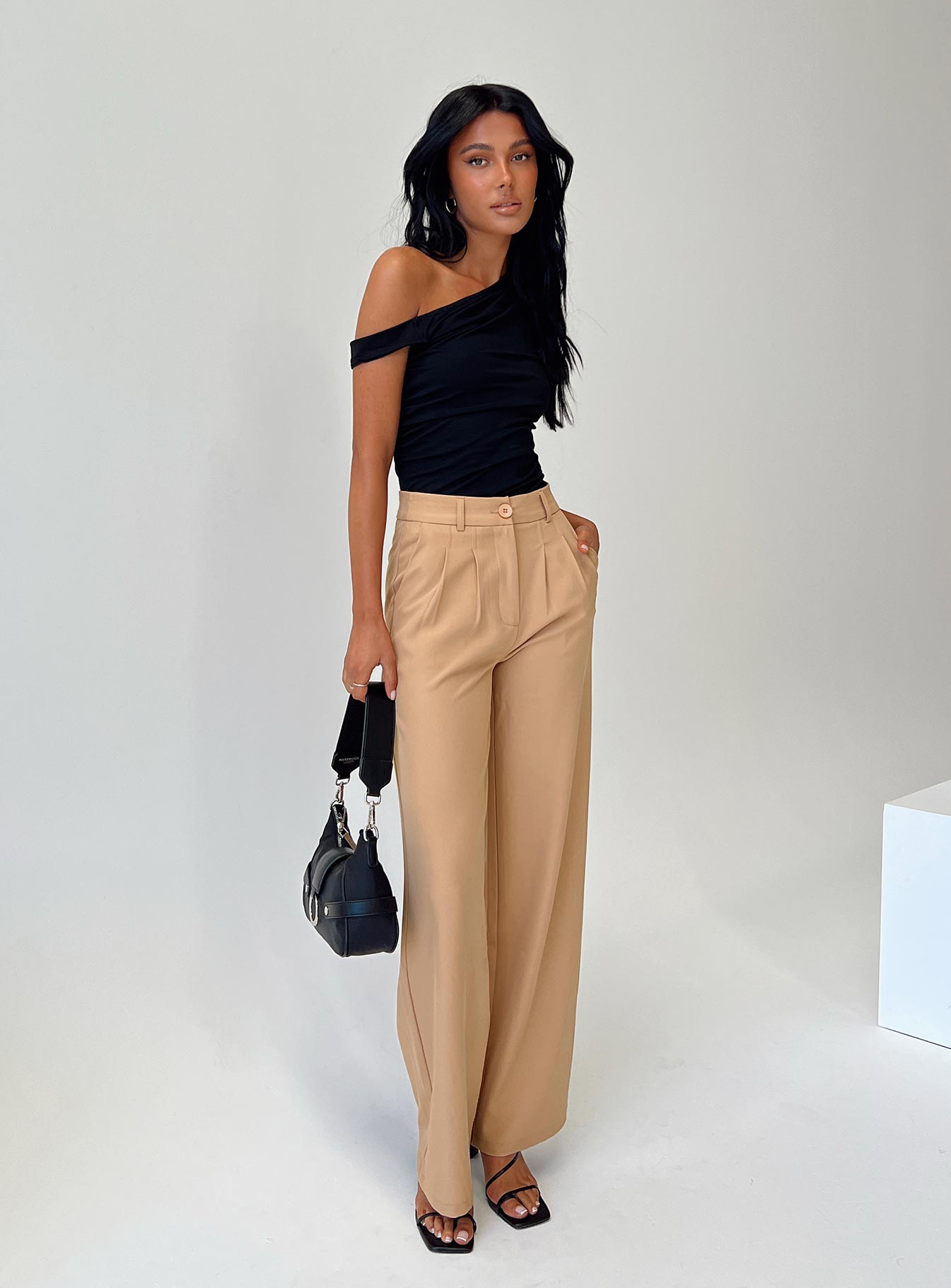 Buy Camel Brown Trousers & Pants for Women by SAM Online | Ajio.com