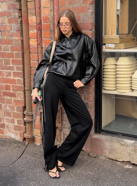 Ascenda Straight Leg Track Pant Black