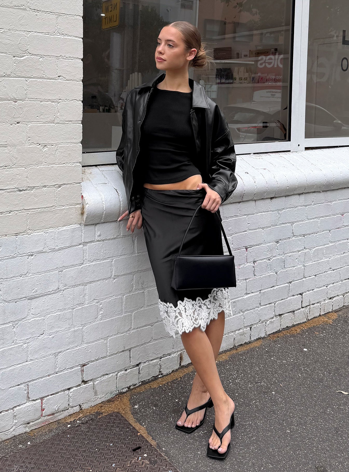 Anchored Midi Skirt Noir | Princess Polly