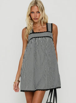 Sandat Mini Dress Gingham Grey