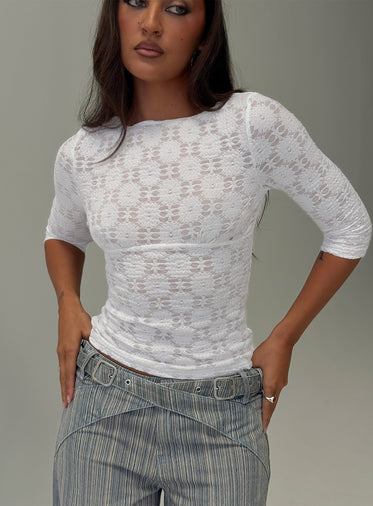 White Lace Tank Tops
