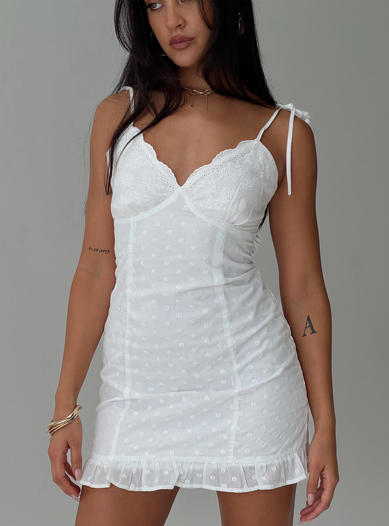 Zenaida mini dress white