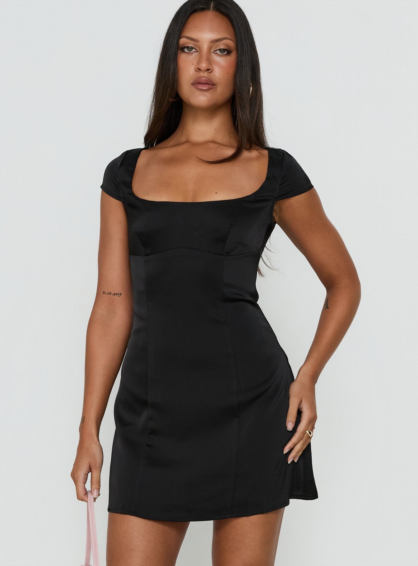 Nobodys Giril Scoop Neck Mini Dress Black | Princess Polly