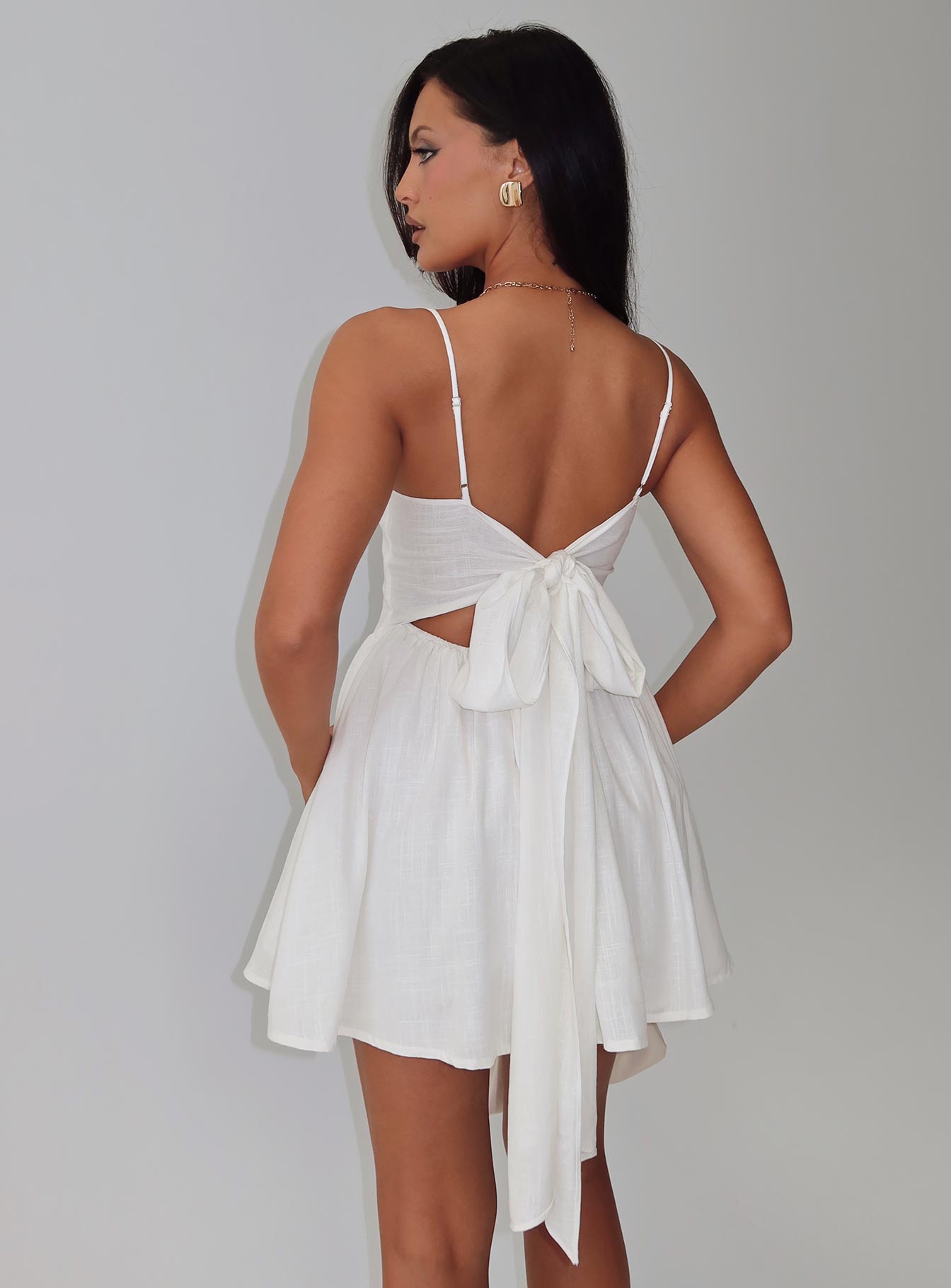 Angel Wings Tie Up Mini Dress White | Princess Polly Angel Wings Tie Up Mini Dress White | Princess Polly