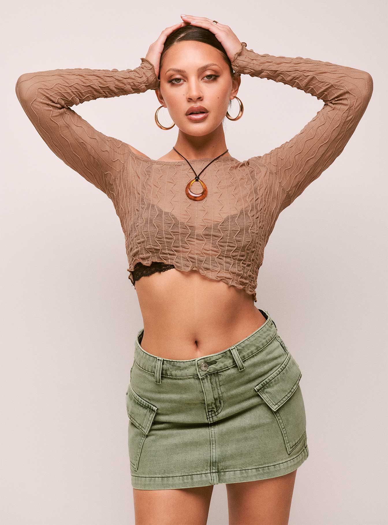 Amazon.com: Tooling Denim Miniskirt ins hot Girl high Waist Army Green Bag  Hip Skirt Street Punk Denim Mini Skirt (S,Small) : Clothing, Shoes & Jewelry
