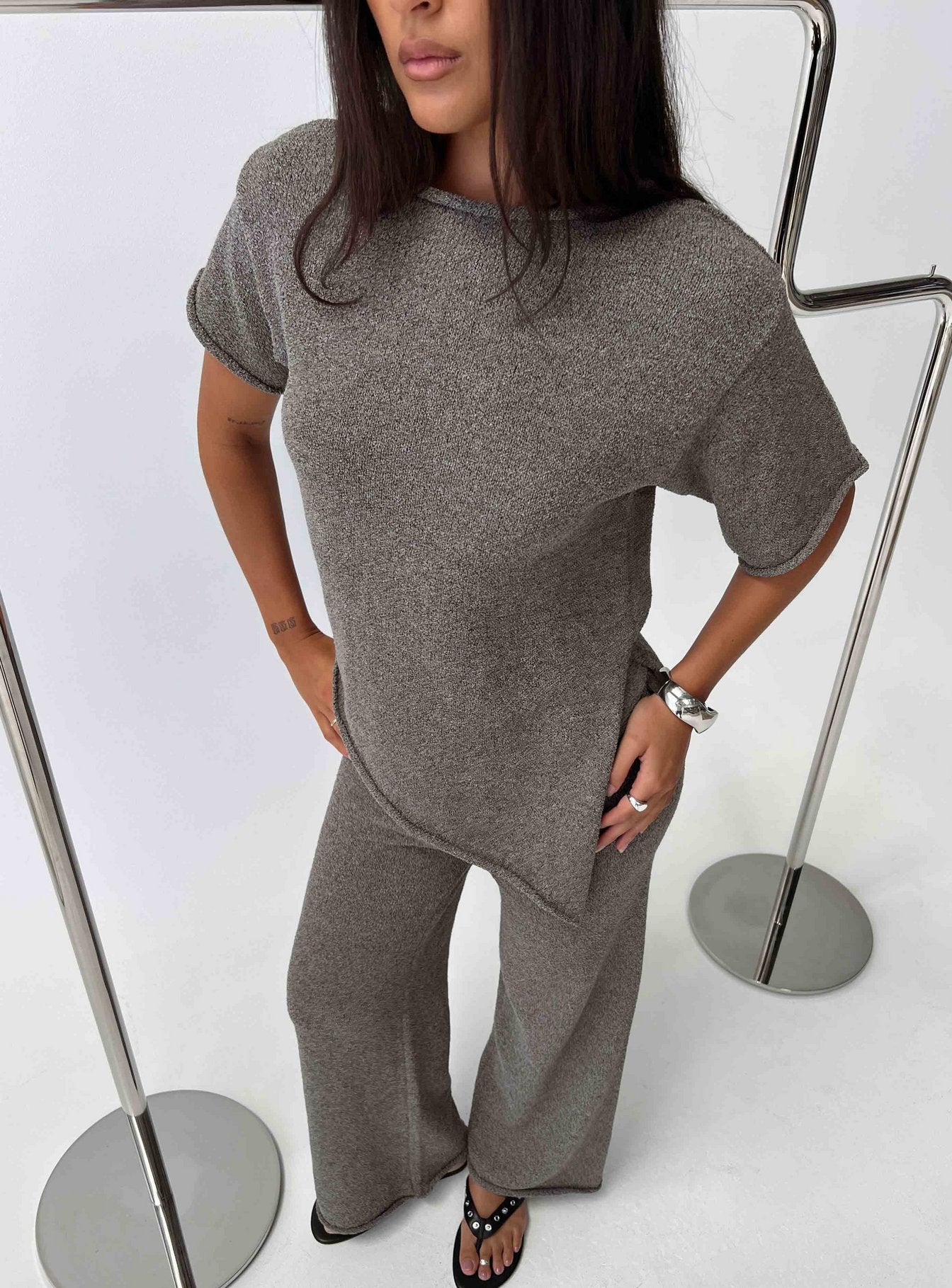 Amelise Knit Poncho Mocha | Princess Polly