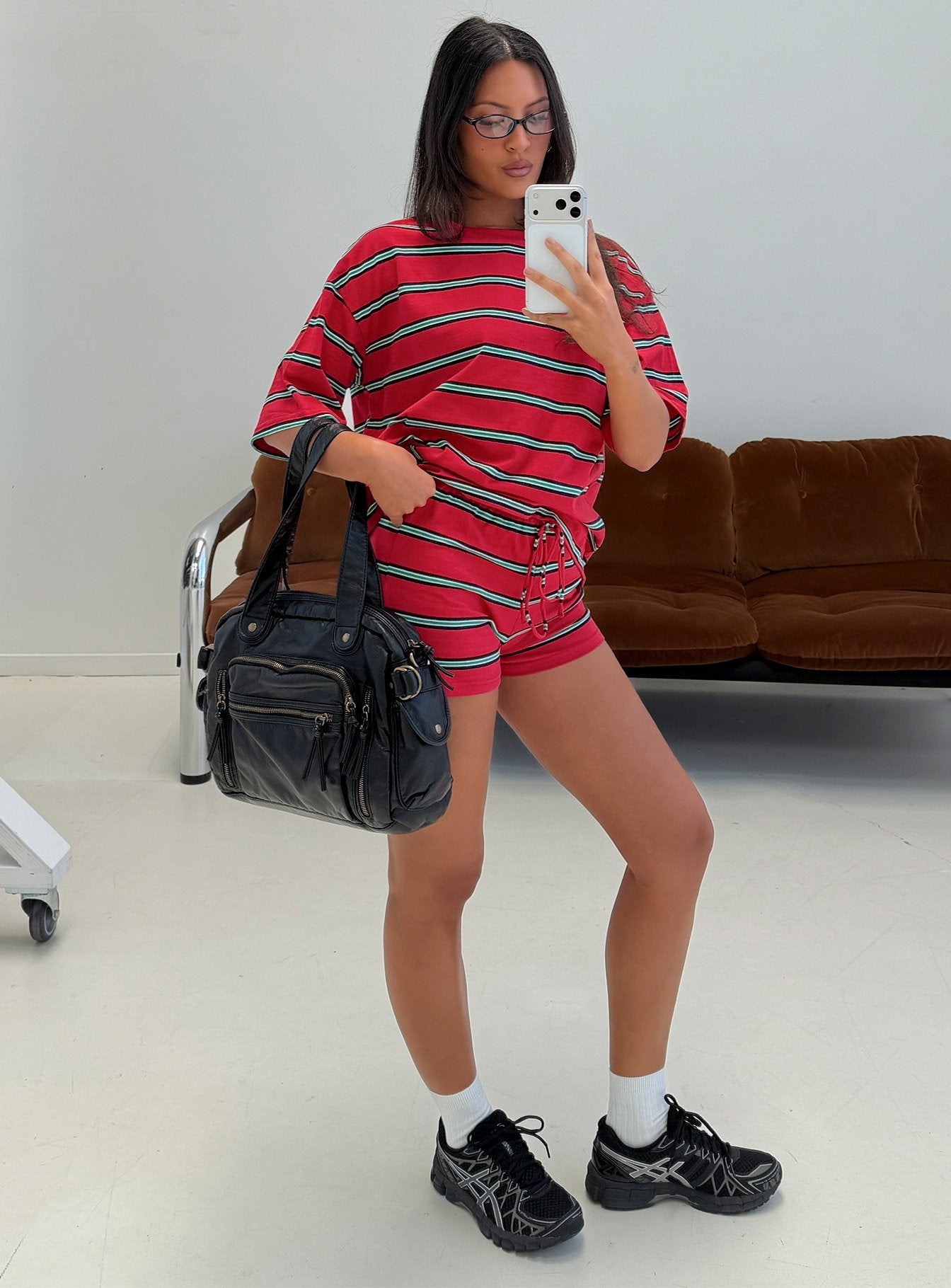 Settle Down Shorts Red Stripe