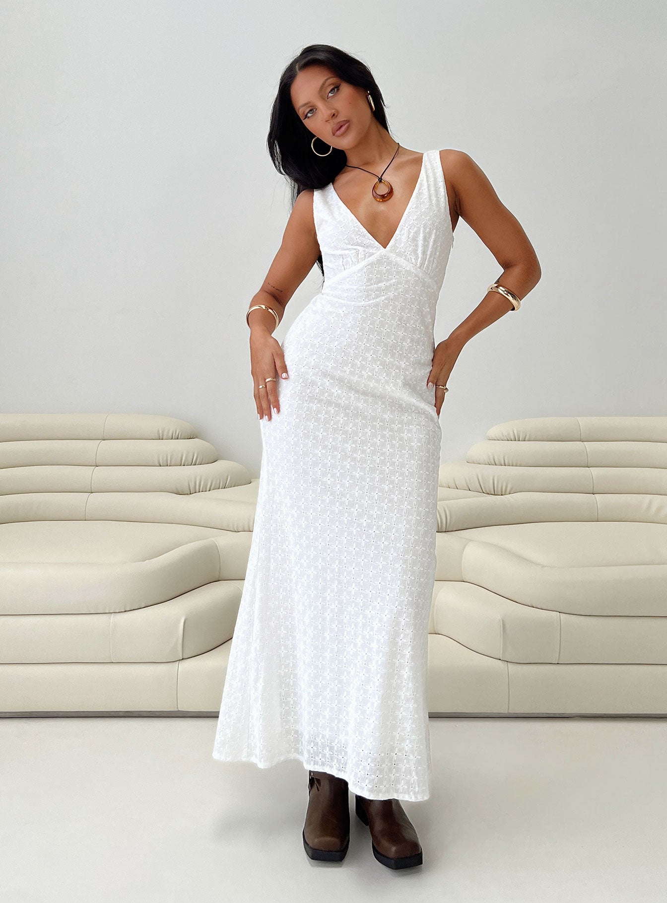 Nellie maxi dress white