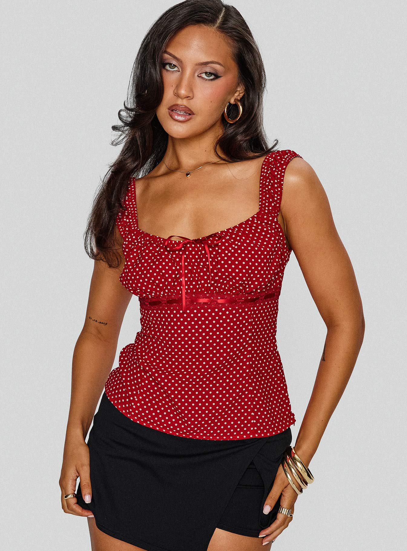 Garconne Top Red Polka