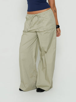 Toren Drawstring Straight Leg Pants Stone
