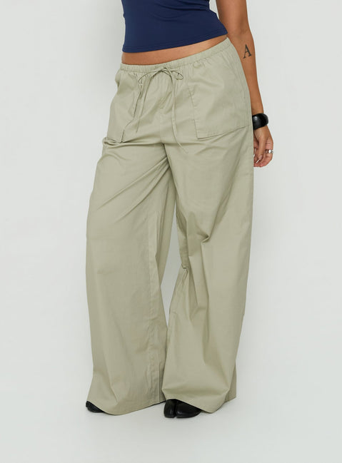 Toren Drawstring Straight Leg Pants Stone