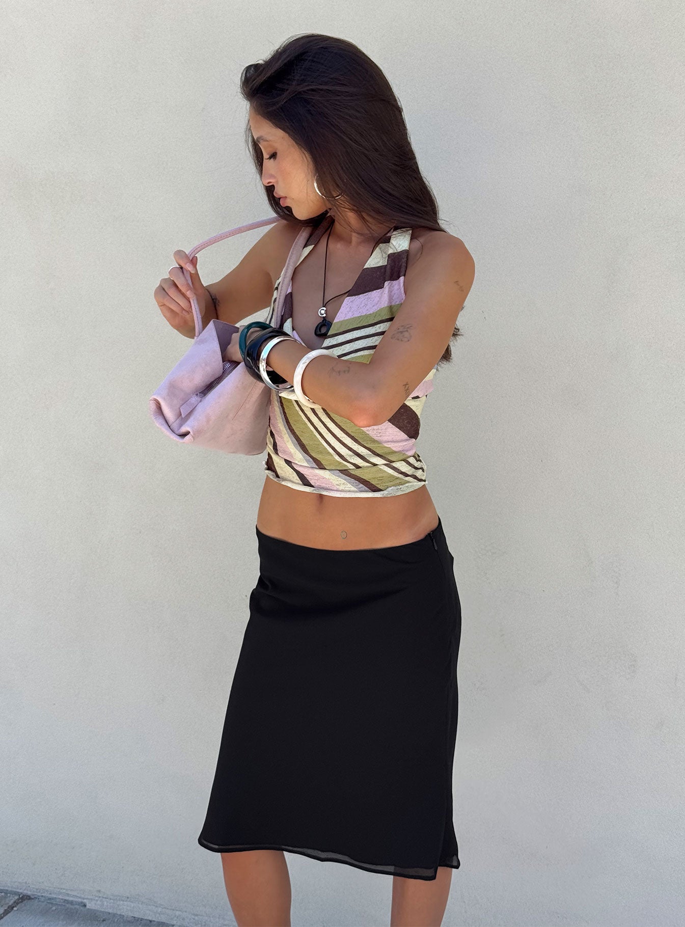 Anatola Midi Skirt Black | Princess Polly