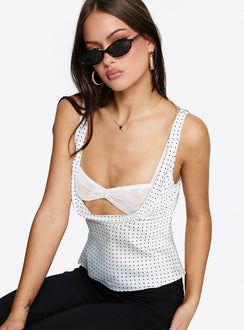 Delilah Top Porcelain Polka