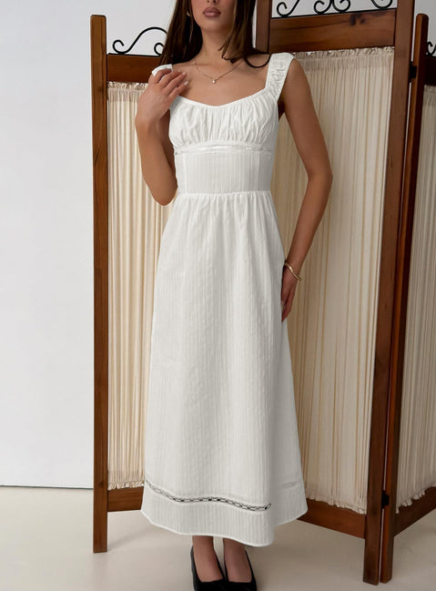 Garconne Textured Maxi Dress White