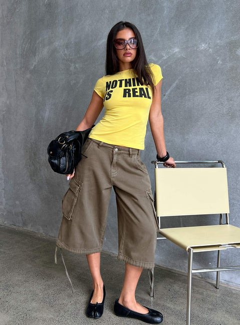 Hudsen Longline Cargo Shorts Khaki Tall