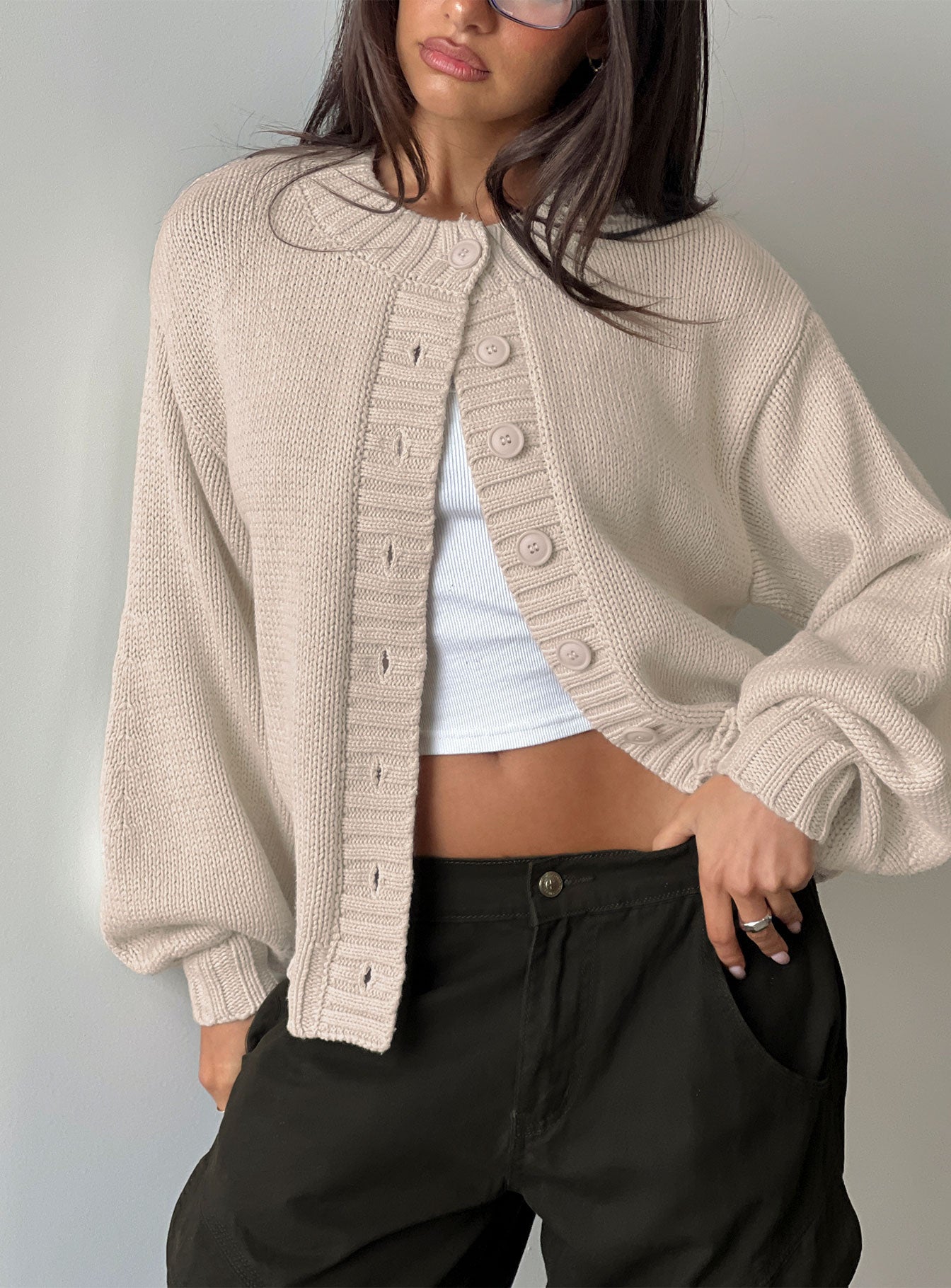 Edern Cardigan Cream | Princess Polly
