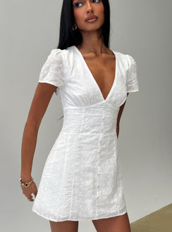 Loveliness Playsuit White Anglaise