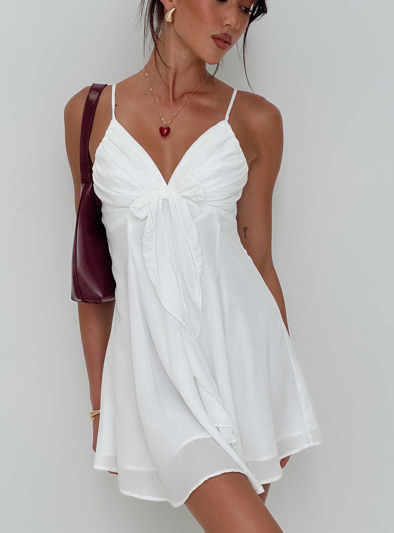 Moon Quartz Mini Dress White | Princess Polly