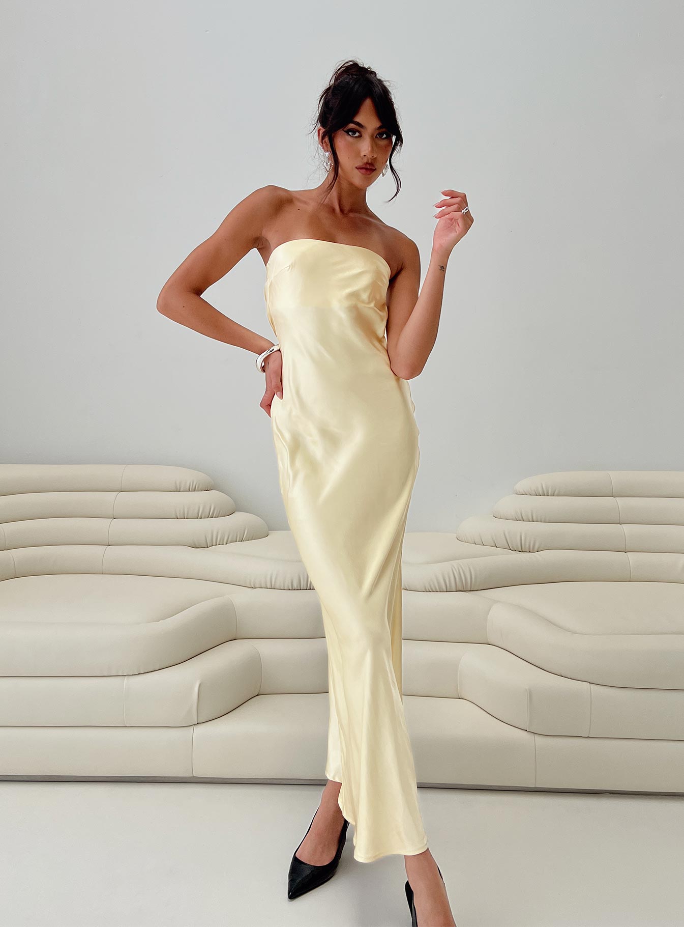 Haley Maxi Dress Yellow | Princess Polly Haley Maxi Dress Yellow | Princess Polly