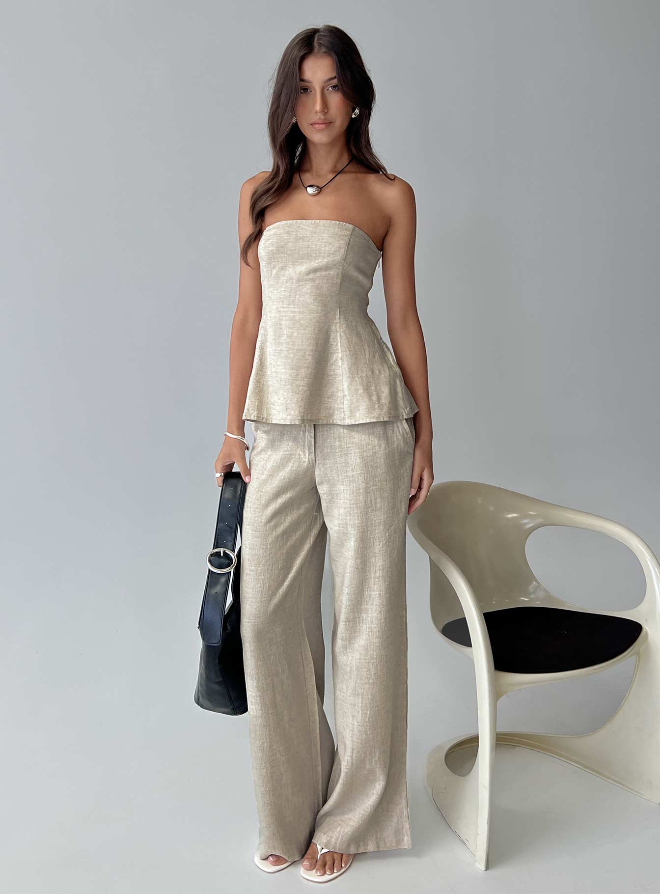 Syrena Tailored Wide Leg Pant | Natural | Womens Syrena Tailored Wide Leg Pant | Natural | Womens