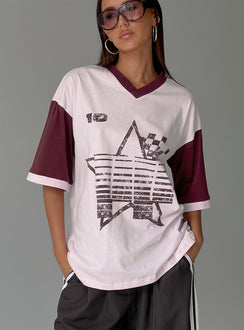 Nachell Short Sleeve Moto Top Pink