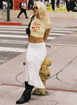 Natoma Lace Bias Cut Maxi Skirt White