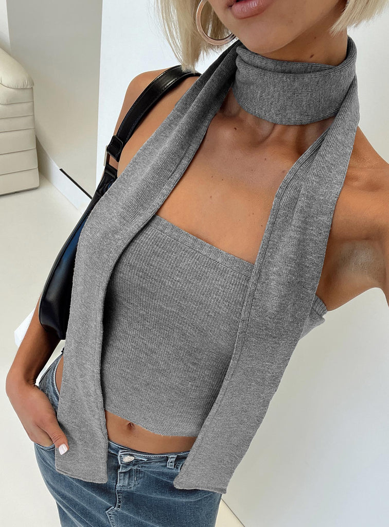 Styles Two Piece Top Grey
