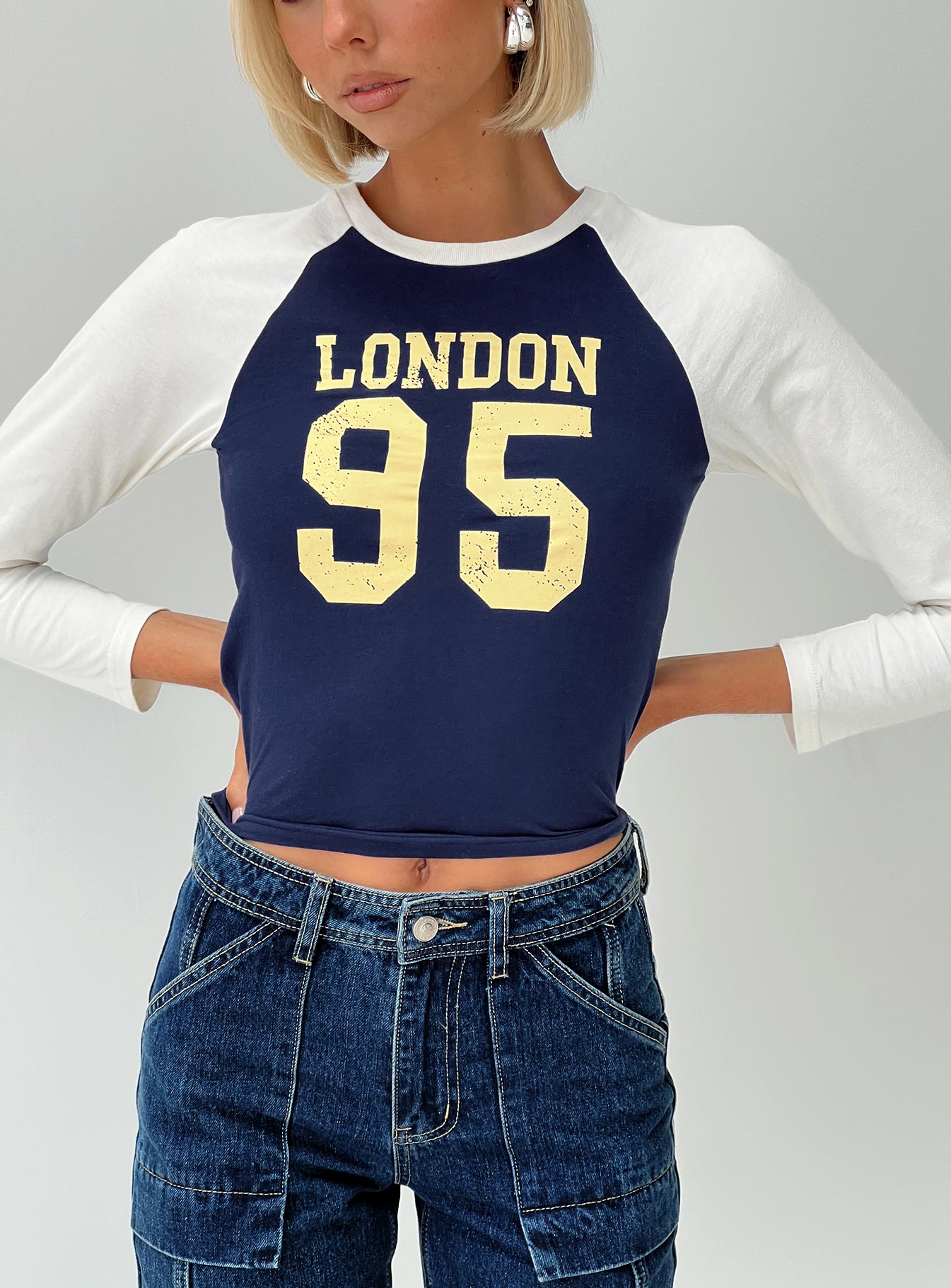 London 95 long sleeve top navy