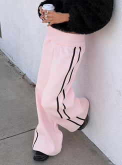 Lockie Foldover Baggy Sweatpants Pink / Black