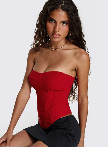 jonnlynx タンクトップ　red Fast Track Longline Active Tank Top Red | Princess Polly